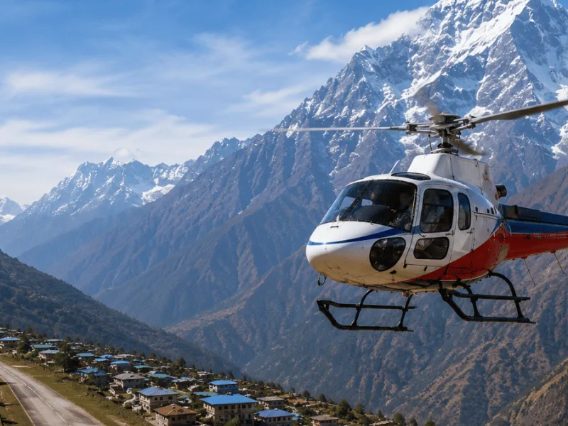 Lukla to Kathmandu Helicopter Flight helicopter tour in Nepal