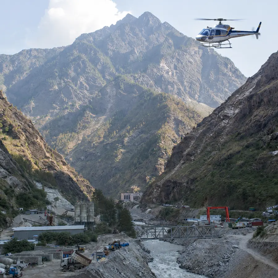 trip route map for Kathmandu to Kerung Helicopter Tour 