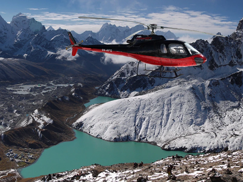 Gokyo to Lukla Helicopter Flight helicopter tour in Nepal