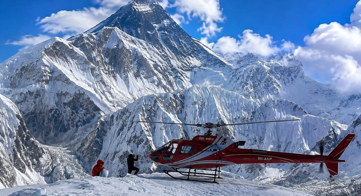 trip route map for Everest Base Camp & Gokyo Lake Landing Helicopter Tour 