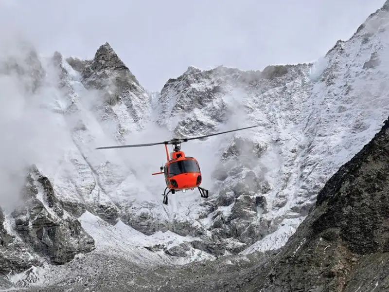Everest Base Camp Helicopter Tour Overfly with breakfast helicopter tour in Nepal