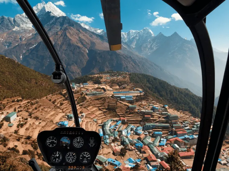 Kathmandu to Namche Bazaar Helicopter Flight | Helicopter tour package in Everest Region