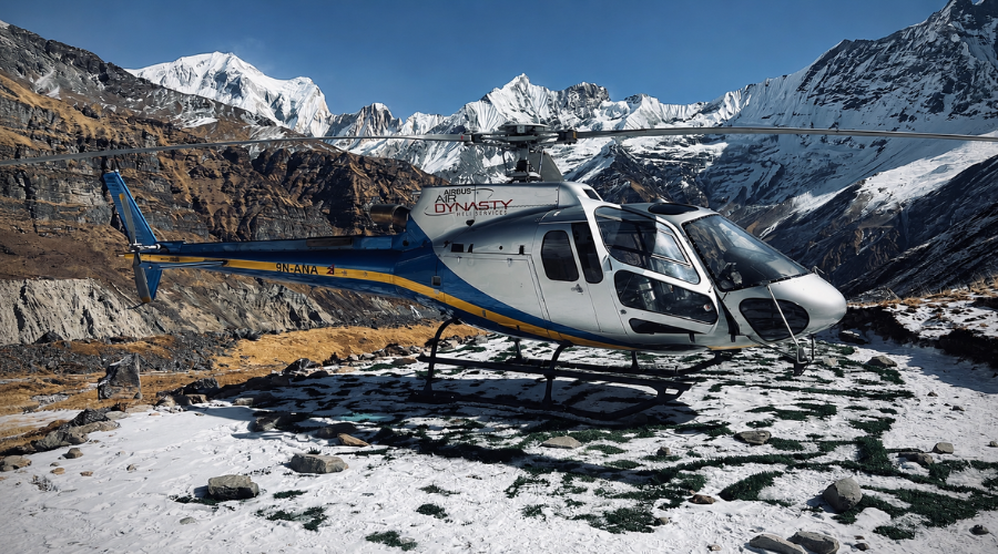 trip route map for Everest Base Camp & Kala Patthar Landing Helicopter Tour 