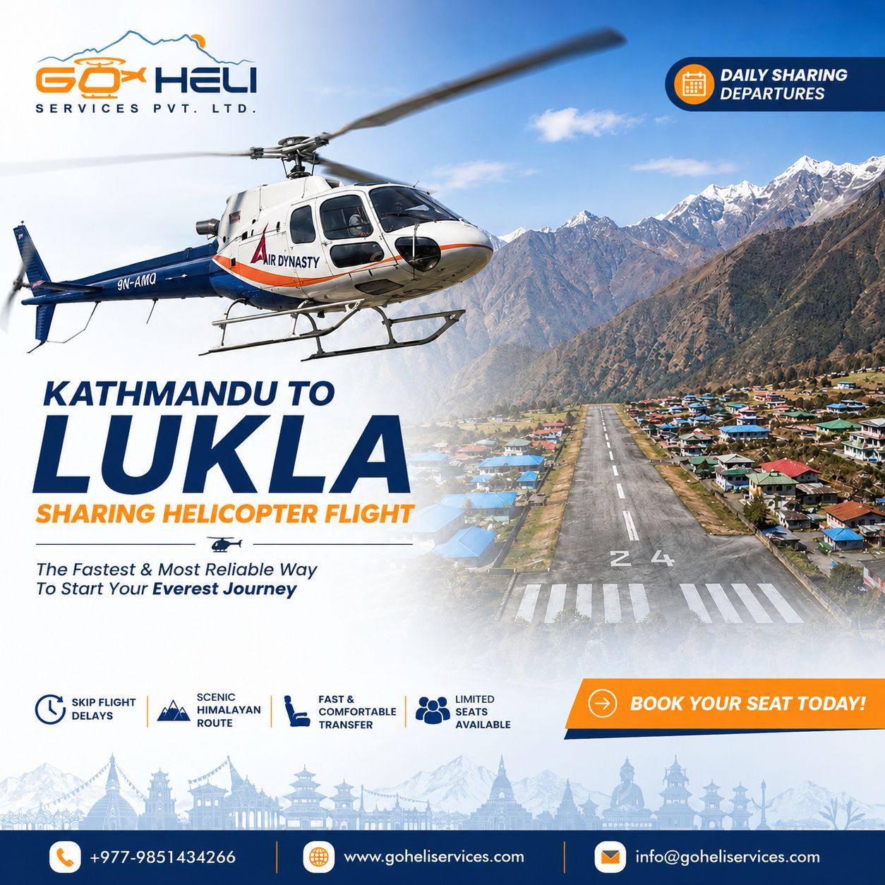 Kathmandu to Lukla Helicopter